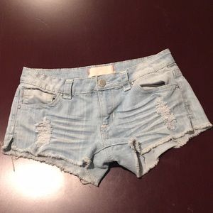 Light colored jean shorts